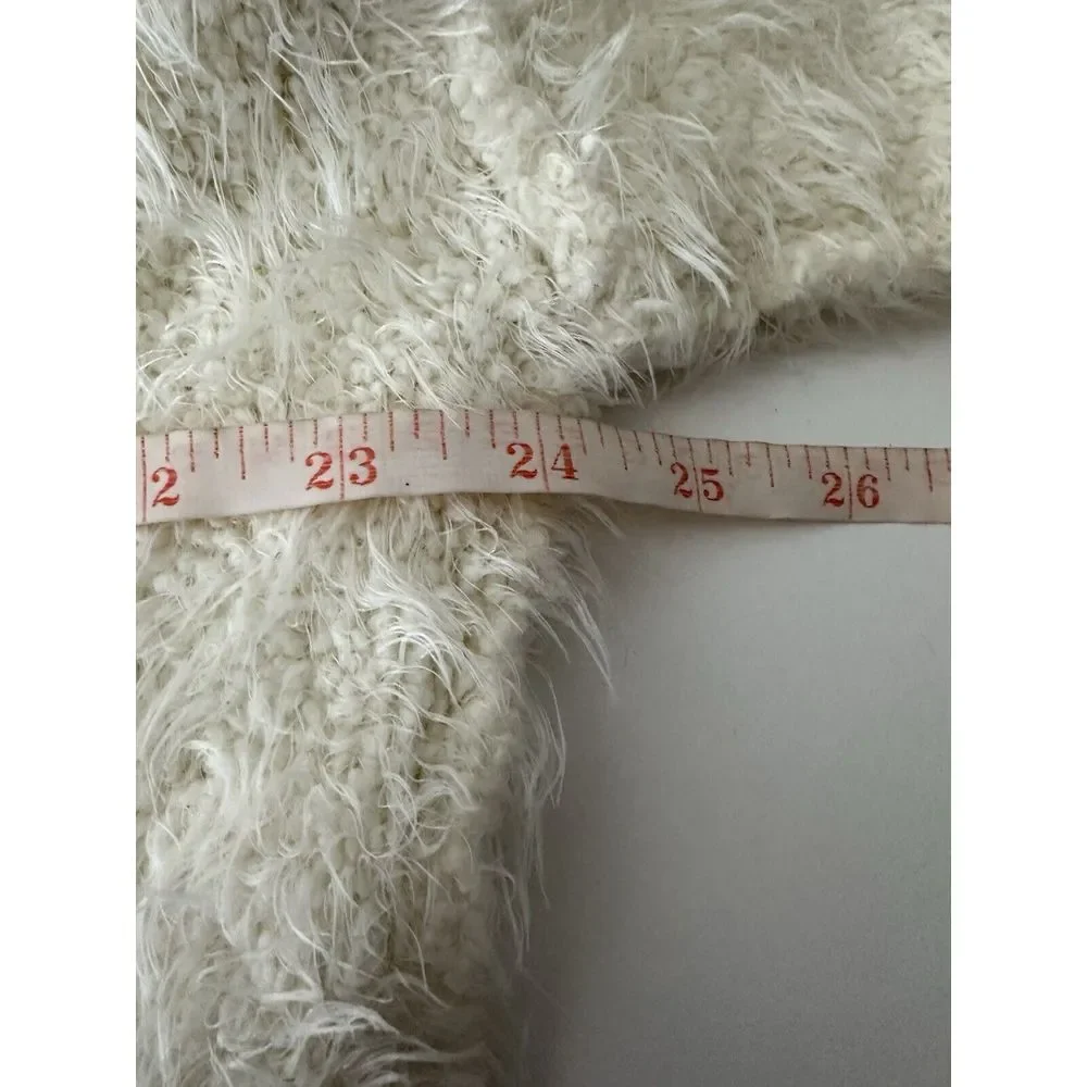Free People‎ Sweater Women Medium Cream White Angelic Oversized Outdoor Soft